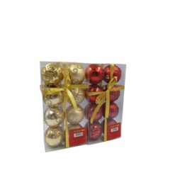 An2406 Bola Natal Decorada C/08 Cx Pvc