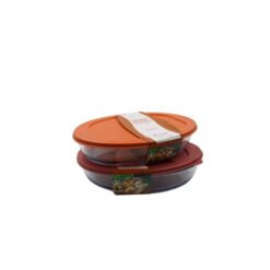 Assadeira Oval Vidro 2,4lts C/tampa