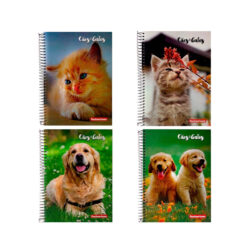Caderno 160fls Univ Esp C/d Caes E Gatos