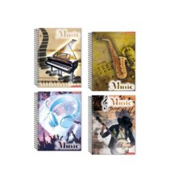 Caderno 160fls Univ Esp C/d Music