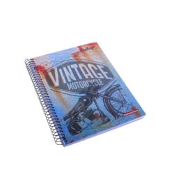 Caderno 160fls Univ Esp C/d Vintage