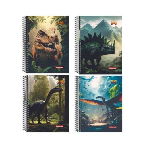 Caderno 80fls Univ Esp C/d Dino