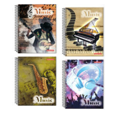 Caderno 80fls Univ Esp C/d Music