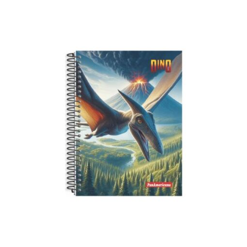 Caderno 96fls 1/4 Esp C/d Dino