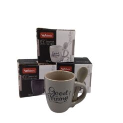 Caneca Ceramica C/ Colher Frases 90ml