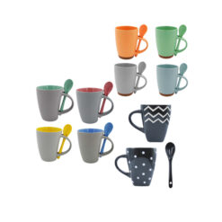 Caneca Ceramica C/ Colher Sort