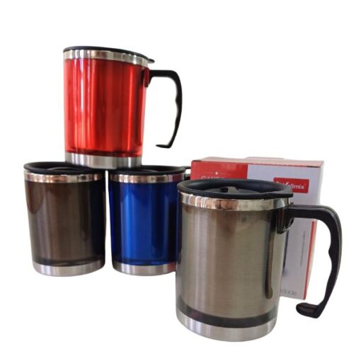 Caneca Inox C/tampa 450ml