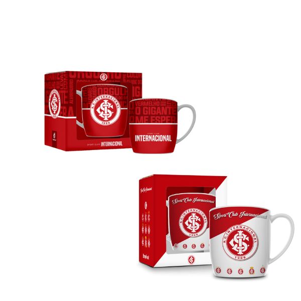 Caneca Porcelana 300ml Inter C/cx