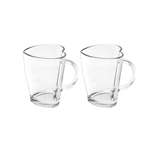 Caneca Vidro Coracao 240ml