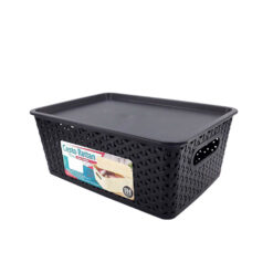 Cesto Organizador Rattan C/tampa Md