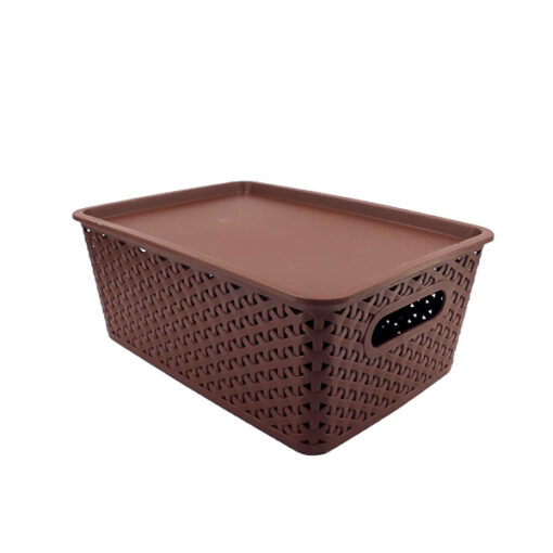 Cesto Organizador Rattan C/tampa Md - Imagem 3