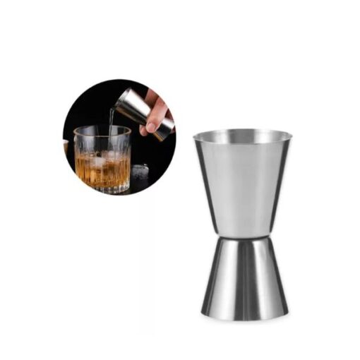 Copo Medidor Inox Duplo P/ Bebidas