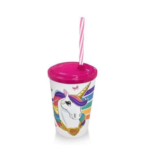 Copo Plast Unicornio 550ml