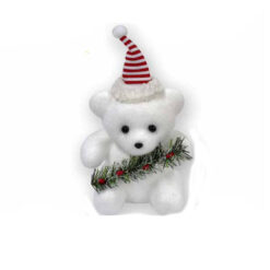 Nx2081 Enfeite Urso Branco 23cm