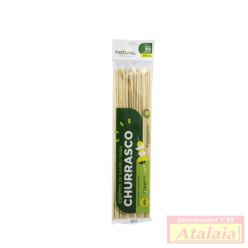 Espetinho Bambu P/churrasco 30cm C/50
