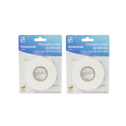 Fita Dupla Face De Espuma 18mmx3m