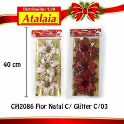 Ch2086 Enfeite Flor Natal C/03