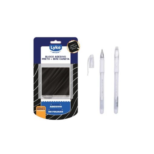 Kit Bloco Adesivo 100 Folhas C/ Mini Caneta