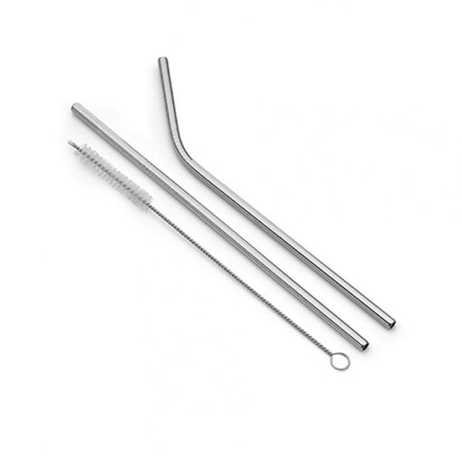 Kit Canudo Inox C/escova Limpeza C/03