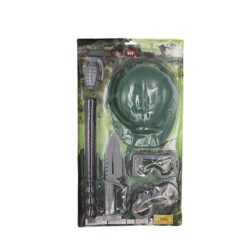 Kit Capacete Plast C/ Acessorios Militar