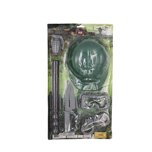 Kit Capacete Plast C/ Acessorios Militar