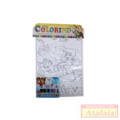Kit Colorindo Gr C/giz De Cera C/12