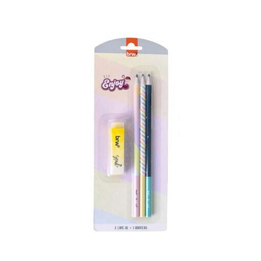 Kit Escolar Lapis+borracha 04pcs