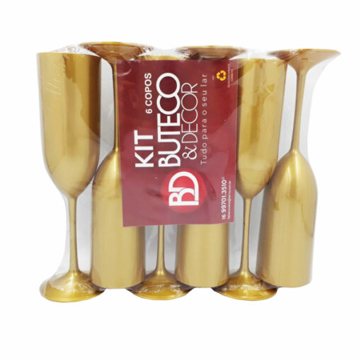 Kit Taca Champagne Plast. C/04pcs