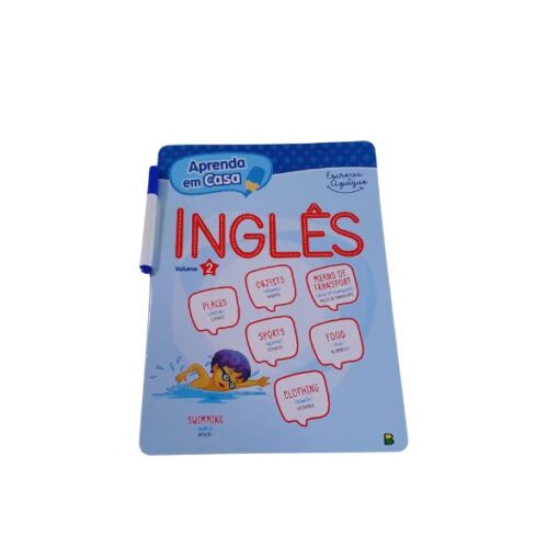 Livro Aprenda Em Casa Ingles  C/ Caneta