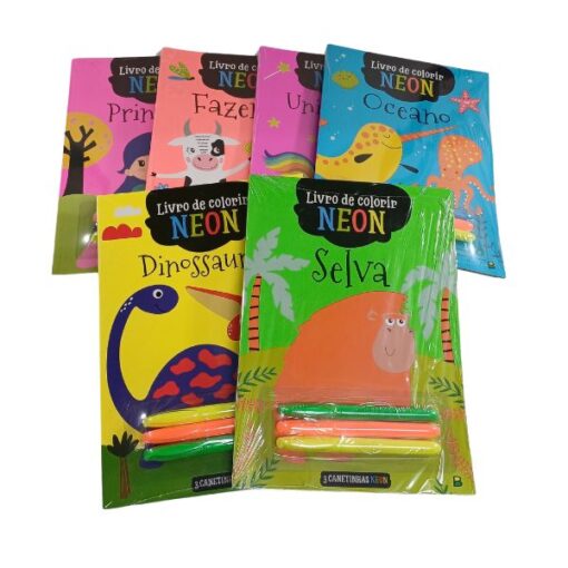 Livro P/ Colorir C/ Canetinhas Neon Sort