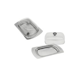 Manteigueira Inox 19x6,5x12,5cm