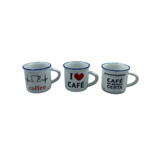 Mini Caneca Porcelana Frases 70ml