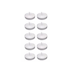 Vela Flutuante Branca C/10 Cx Pvc