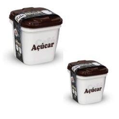 Conj Pote Plast Cafe/acucar 1l