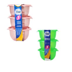 Jogo Pote Plast Bowls Cristal/neon C/03 1l