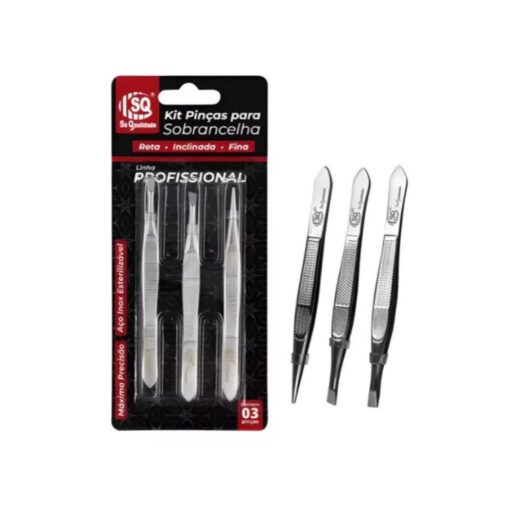 Kit Pinca Sobrancelha C/03pcs