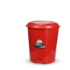 Lixeira Plast C/ Pedal Decor/poa 12l