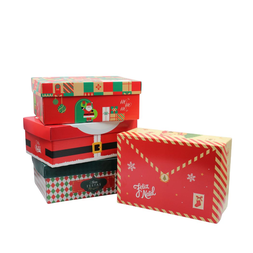 Caixa Presente Natal Ret 23x16x9cm