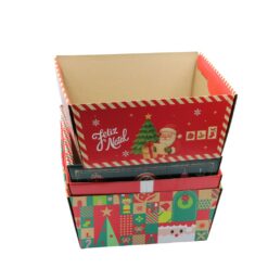 Cesta Papelao Natal 25x19x12
