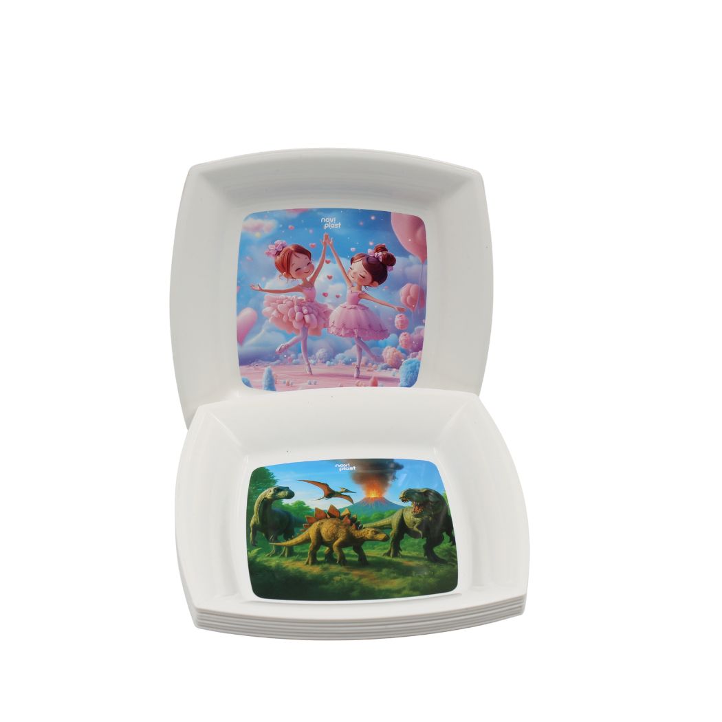 Prato Plast Inf Personagens Sort