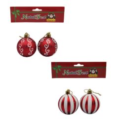 Xl25104 Bola Vermelha C/branco 6cm C/02