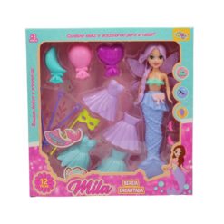 Boneca Mila Sereia Encantada C/acessorios