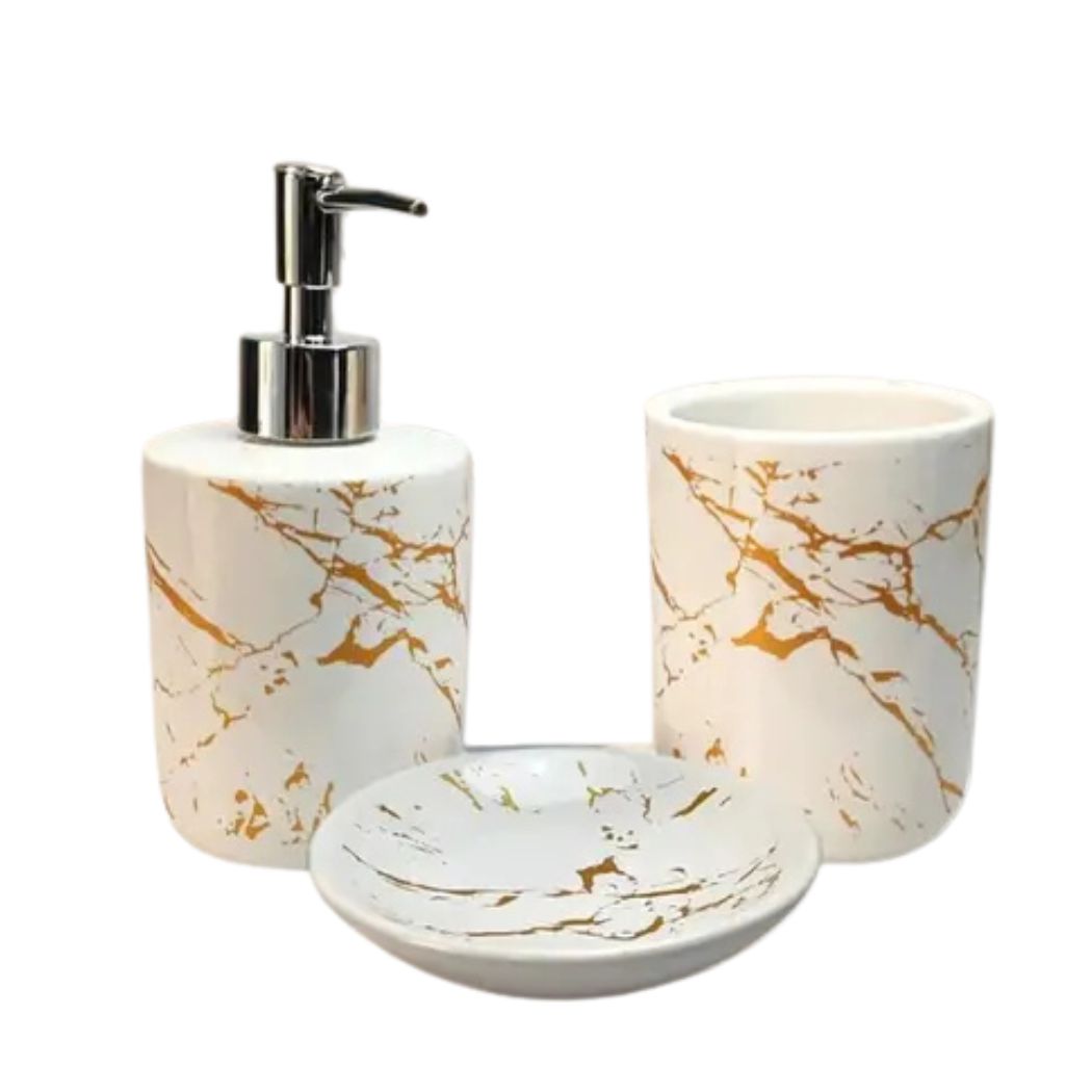 Kit Banheiro Ceramica C/03pcs