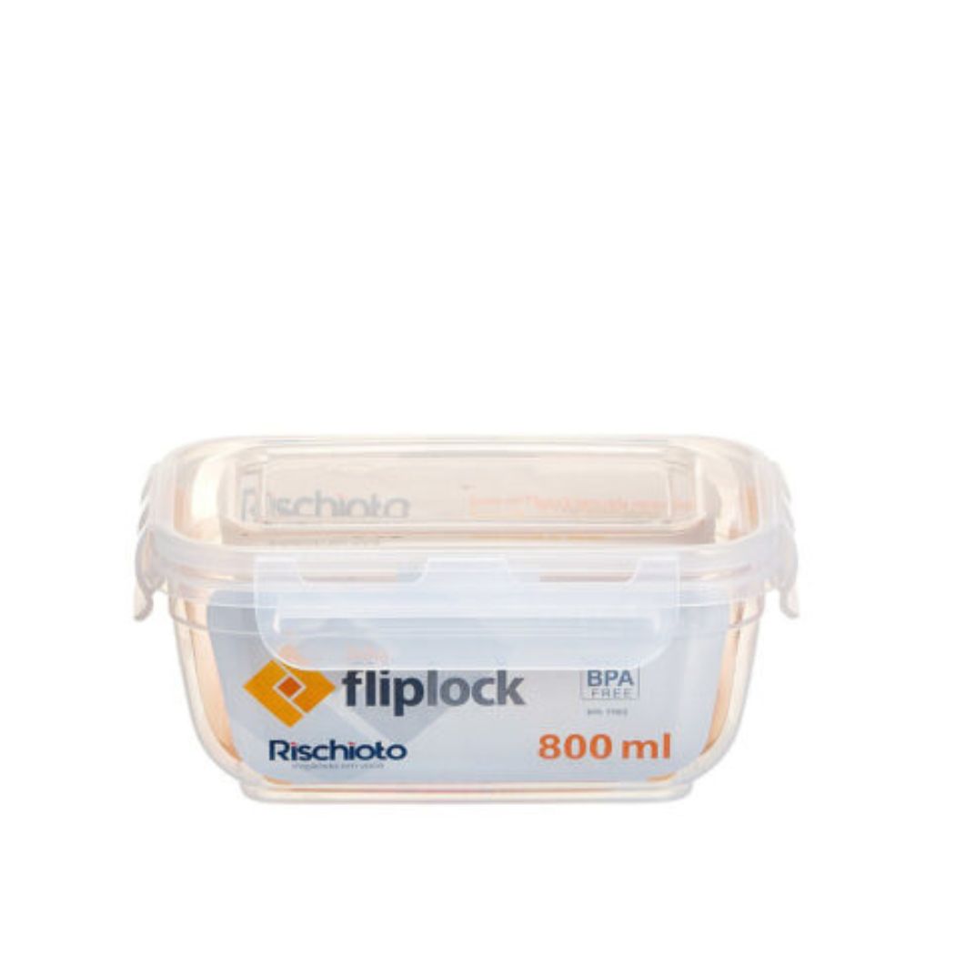 Pote Plast Ret Fliplock 800ml