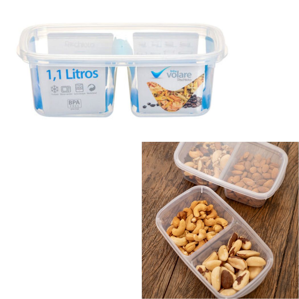 Pote Plast Ret Volare C/ Divisoria 1,1l