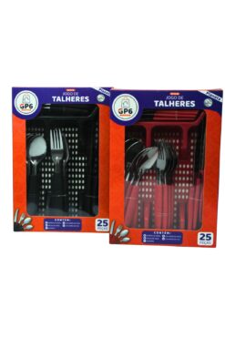 Jogo Talher C/ Suporte Color C/25 Pcs