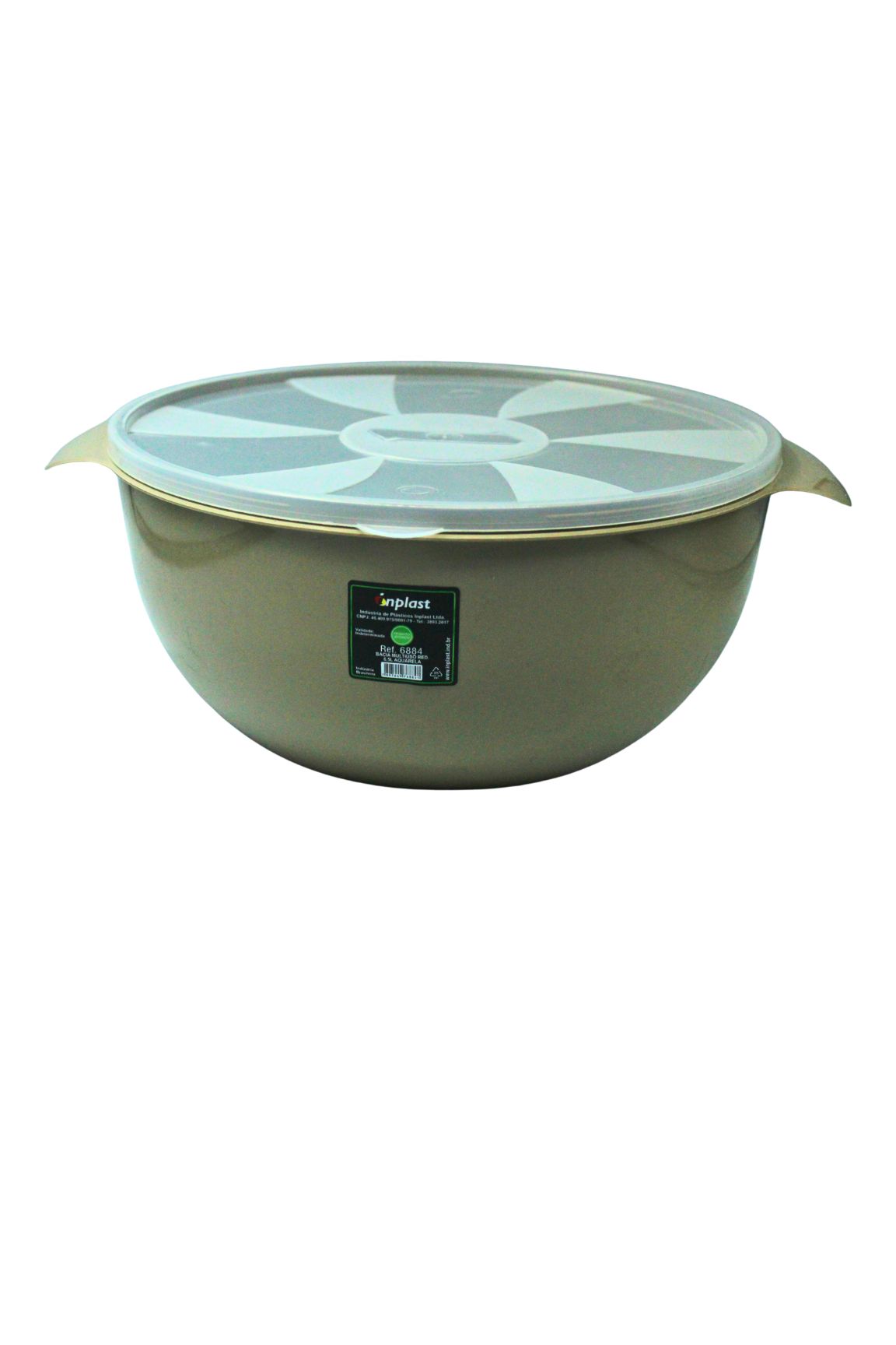 Bacia Plast Multiuso C/ Tampa 6,5l