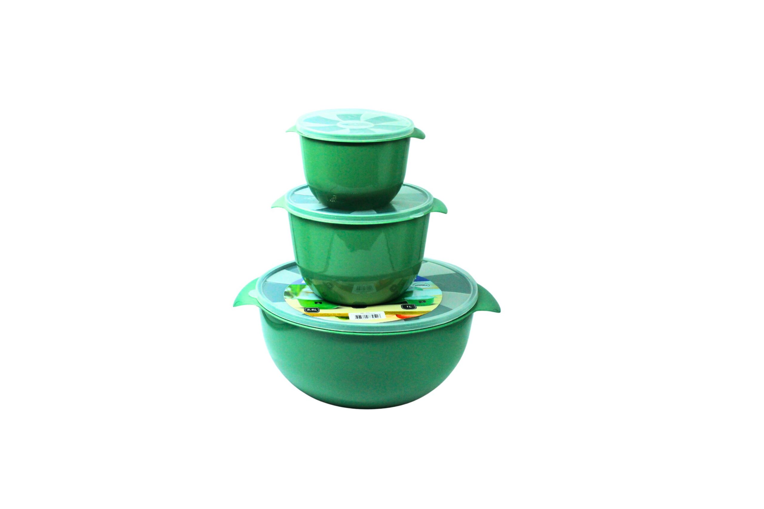 Kit Bacia Plast C/ Tampa C/03 1l/2,5l/6,5l