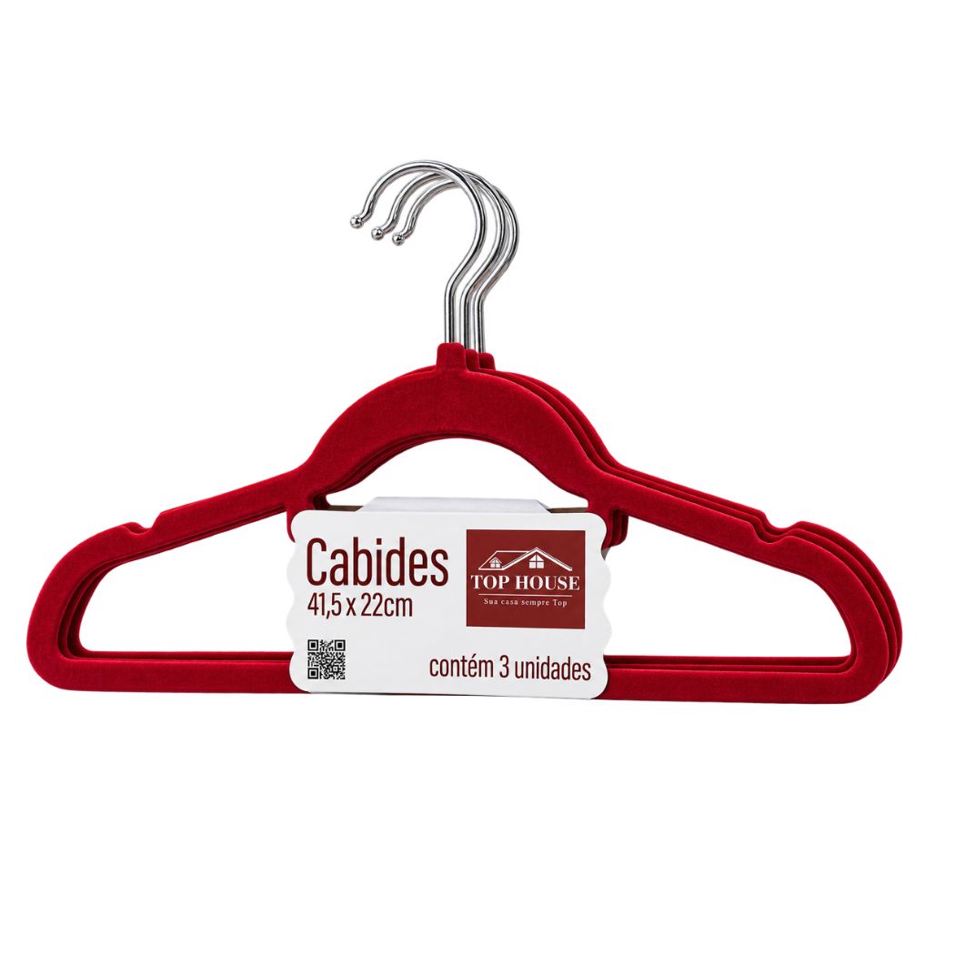 Cabide Veludo C/03 41,5x22cm