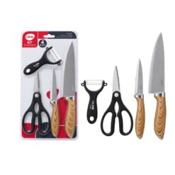 Kit Cozinha Inox C/ 04 Pcs
